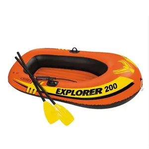 Hot-Bán Intex 58331 58332 Inflatable Bè Thuyền Bộ Thuyền Đánh Cá Inflatable Thuyền Với Động Cơ Phía Ngoài Cứng Nhắc Inflatable Thuyền Trung Quốc