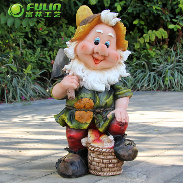 Gnomo Da Giardino Con Pala In Resina André XL - Foto 4