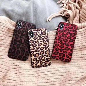 Kualitas Tinggi TPU + PC Leopard Print Kasus Ponsel untuk Iphone X Case Ponsel Cover