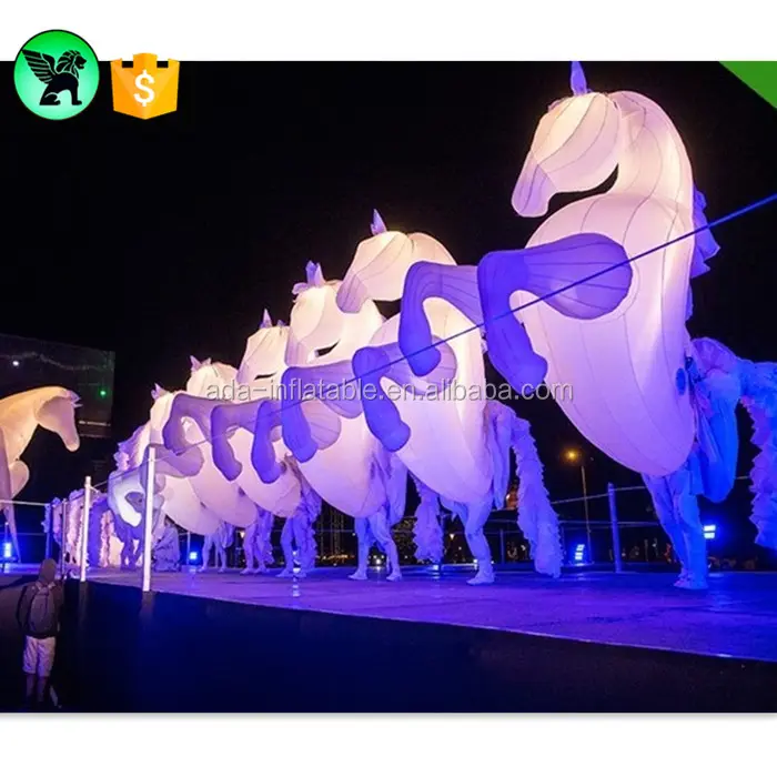 Moving animal inflatable costume led light inflatable horse costume for party ST640