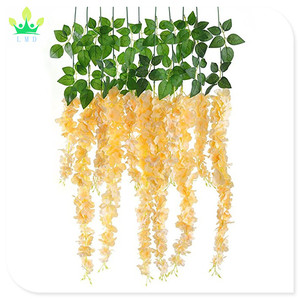 Per la casa di nozze arco di natale decorazione confezione 1 seta artificiale glicine vite appeso ghirlanda per la festa del papà feste di pasqua - Product Image 4