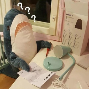 공장 도매 판매 냉동 블루 상어 박제 동물 패스 플러시 장난감 - Product Image 3