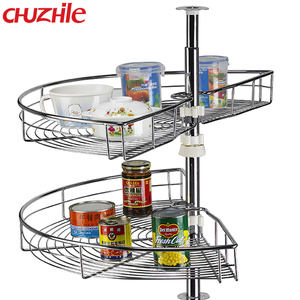 Cesta de esquina mágica giratoria de cocina de metal de tamaños personalizados de estilo moderno - Product Image 3