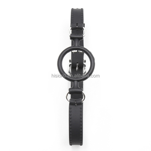 Einfache Design Volle Medizinische Silikon o-ring Gag Mit PU Leder Offenen Mund Gag Restraint Erwachsene Spielzeug - Product Image 6