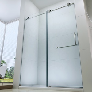 Portes de douche en verre intelligentes sans cadre pour salle de bain modernes préfabriquées avec garantie de 2 ans facile à nettoyer et à installer - Product Image 1