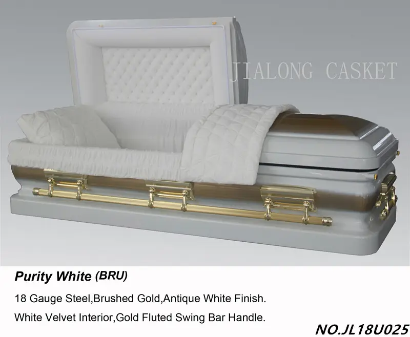 Jackson Gold PC Funeral Coffin of US Metal Casket For Sale