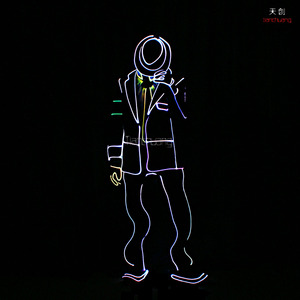Magie Tron Tanz FÜHRTE leuchten Optic Jacke mit 2,4G Wireless DMX - Product Image 3
