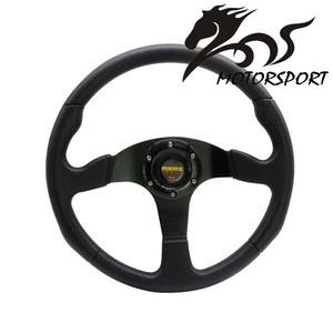 <span class=keywords><strong>MOMO</strong></span> Nuevo 350mm Racing Sport PVC <span class=keywords><strong>MOMO</strong></span> <span class=keywords><strong>Volante</strong></span> (negro-amarillo / negro-rojo) - Product Image 2