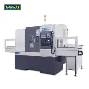 Double spindle flat bed CNC lathe machine DNL061/DNL062 with row cutter