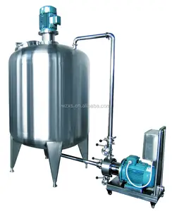 Ice cream milk liquid mixing tank with homogenizing