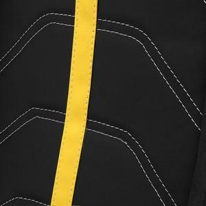 Горячая распродажа: гоночные сиденья JBR Badger из желтой ПВХ-кожи с красной полосой и белой строчкой, регулируемые ковшеобразные сиденья для тюнинга автомобилей - Product Image 3