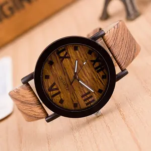 alibaba in italian new products fashion wooden grain watch for men and women WWM02