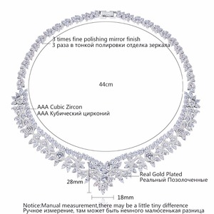 LUOTEEMI-Colgante con forma de flor de nieve para mujer, collar con forma de hoja, piedra de cristal CZ fina, regalo de banquete