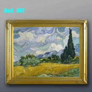 Campo di grano Cipressi Astratta Della Tela di canapa di Arte Van Gogh Dipinti Ad Olio Riproduzione