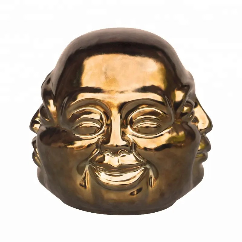 Chinese porcelain buddha head for home hotel office decoration ceramic happy and sad face with wholesale price
