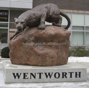 Statua di Leopardo <span class=keywords><strong>Pantera</strong></span> in Bronzo di Alta Qualità per Decorazione Giardino - Product Image 6