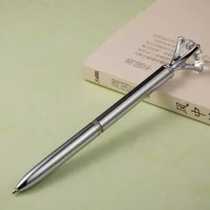 NEW China factory souvenirs crystal shibell gold top diamond pen