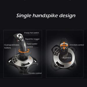 PX-2113 fábrica vibración de <span class=keywords><strong>PC</strong></span> Flight Sistema de Control <span class=keywords><strong>para</strong></span> simuladores de 4 ejes y 12 botones - Product Image 5