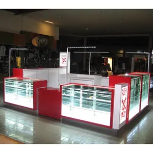 Attractive jewellery display kiosk and watch display kiosk for mall hot sell jewelry counter