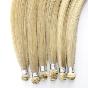 Beste Virgin Hair Factory Volledige En Zachte Russische Braidding Hair Extensions Handgebonden Inslag