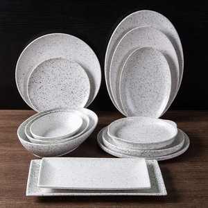 Plato de ensalada profunda de <span class=keywords><strong>porcelana</strong></span> de cerámica ecológica de fábrica de Chaozhou 8/10/12 \ "forma ovalada con patrón de planta Venta de China - Product Image 5