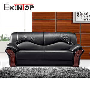 Ekintop Vintage Distressed Fabrique antike spanische Mitte des Jahrhunderts moderne einzigartige Form Leders ofa - Product Image 6