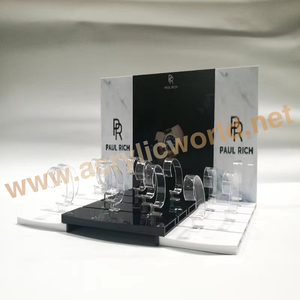 Estante de exhibición de reloj OEM de alto brillo personalizado con soporte de exhibición de bloque de reloj de anillo C Acrílico - Product Image 5