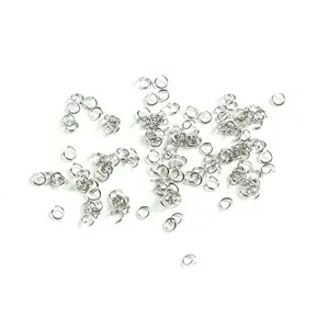 0,5*3mm de acero inoxidable de la joyería de DIY resultados componentes abierto saltar anillos