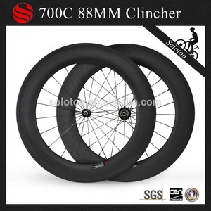 Diy logo ruedas de bicicleta 700c 88 mm 3 k superficie mate del camino del remachador <span class=keywords><strong>mavic</strong></span> aceptar - Product Image 1
