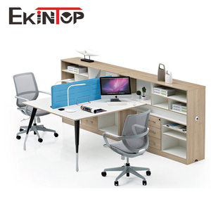 Giá Cả Cạnh Tranh Hai Mặt T Hình <span class=keywords><strong>2</strong></span> Người Văn Phòng Bàn Với Ngăn Kéo - Product Image 4