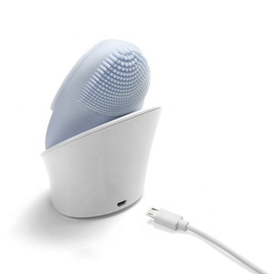 Bán Buôn Rung Mặt Làm Sạch Scrubber Xách Tay Silicone Sữa Rửa Mặt Điện Mặt Bàn Chải Sạc Đứng Massage Bàn Chải - Product Image 4