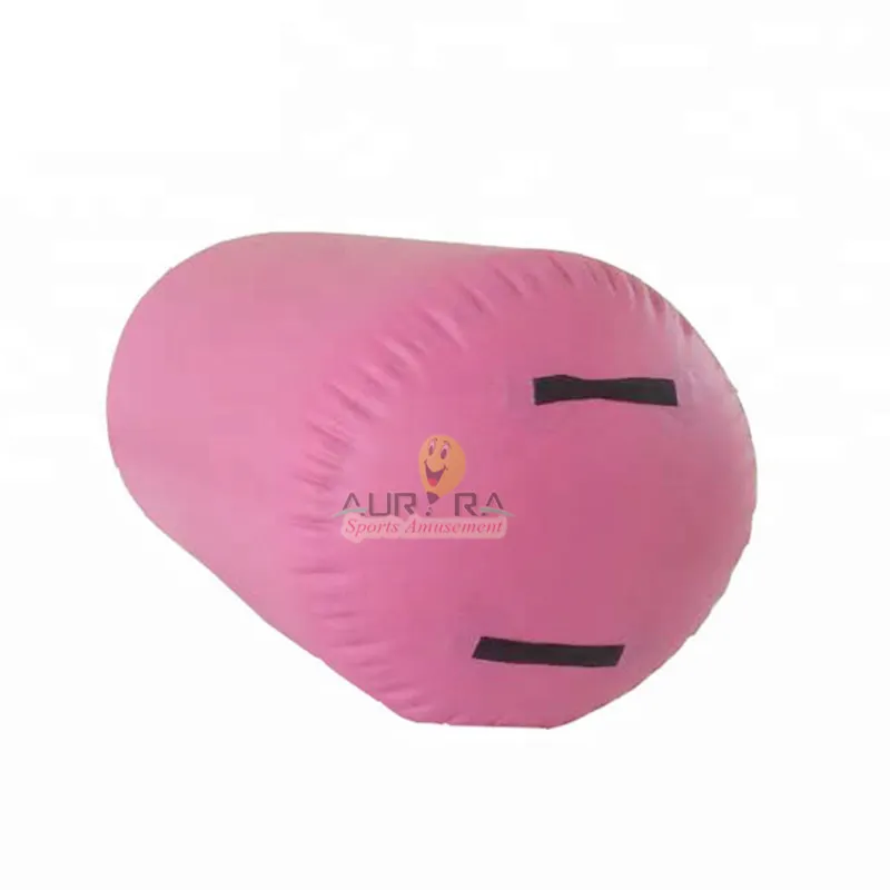 होम Inflatable गुलाबी छोटे हवा ट्रैक रोलर जिम्नास्टिक चटाई जिम प्रशिक्षण