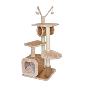 Unico del gatto del gattino della casa del gioco del gatto regolabile albero con culla - Product Image 2