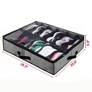 12 células debajo organizador del zapato armario de almacenamiento de bolsa de contenedor de caja