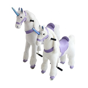 Plüschtiere Kuscheltiere auf Rädern Fahrt auf Einhorn Spielzeug Adult Rocking Horse - Product Image 6