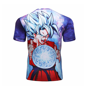 Custom Logo Camisetas Anime Gedrukt Kleurrijke T-shirt Fitness Gym T-shirt Mannen - Product Image 5