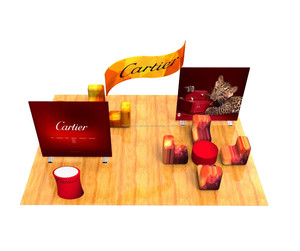 2016 nuevo producto por mayor de China portátil promoción publicidad Eye catching 3 x 3 aluminio diseño stand venta - Product Image 3
