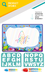Giochi per bambini <span class=keywords><strong>di</strong></span> educazione pavimento acqua disegno doodle mat disegno giocattoli con 26 <span class=keywords><strong>lettere</strong></span> e penne - Product Image 3