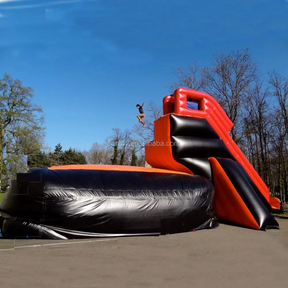 Giant extreme sports inflatable big air jump / stunt jump/ stunt off mattress for adults