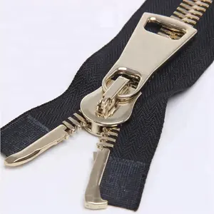 12# 15# 20# <strong>Silver</strong> Big Teeth Metal Zipper Running Smooth Metal <strong>Jacket</strong> Zip - Product Image 1