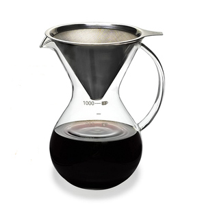 Sin papel verter sobre cafetera, 18 \ 8 (304) acero inoxidable reutilizable goteo cono Filtro de café, sola taza cafetera - Product Image 6