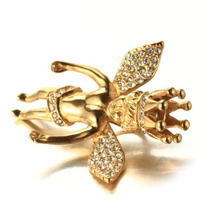 Collar de acero inoxidable para hombre, Hiphop, chapado en oro de 18K, corona, alas de Ángel, símbolo de Pequeño Príncipe - Product Image 5