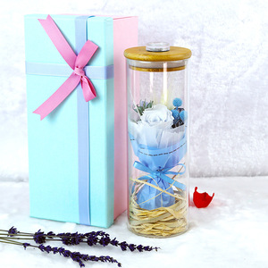Botella de los deseos Led, arcoíris preservados, rosas eternas en cúpula de cristal para regalos del Día del Padre, venta al por mayor - Product Image 4