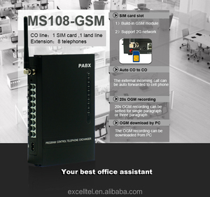 Téléphone sans fil MS108-GSM, central téléphonique 1 ligne CO, 8 extensions avec 1 carte SIM, catégorie de produit PBX - Product Image 4