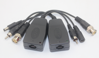 Transmetteur Balun 3-en-1 4K 8MP passif vidéo, alimentation et audio sur paire torsadée Cat5e/Cat6 pour caméras de vidéosurveillance HD