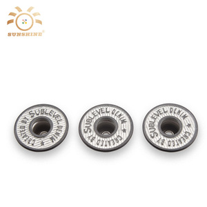 Personnalisé bleu <span class=keywords><strong>jean</strong></span> imprimé à coudre boutons et rivets - Product Image 1