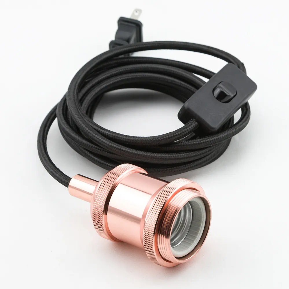 DIY 304 303 switch copper lampholder pendant lamp lighting plug cable /cord set