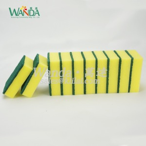 Powerful Kitchen Cleaning Polyurethane Sponge <strong>Pad</strong> Polyester Material for Washing Dishes Foaming <strong>Scrub</strong> <strong>Pad</strong>
