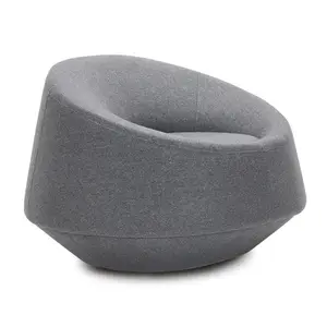 Maßge schneiderte Lounge Grau Boucle Stoff Sofa Pilz Stuhl Wohnzimmer Einsitzer Lounge Stühle