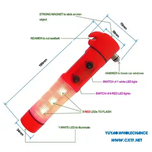 Stong Magnetic Base Auto Use Red Led Beacon Flashlight